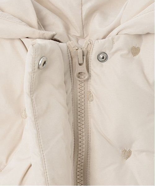 petit main（プティマイン）の「【リンク】ハート刺しゅう中綿ジャケット(キッズ)（ブルゾン・キッズ・ライトピンク/ブラック/オフホワイト/キナリ・80ｃｍ/90cm/100cm/110cm/120cm/130cm）」の12枚目の写真