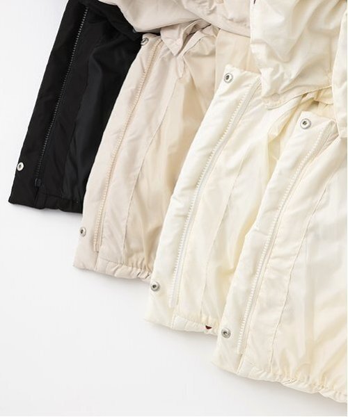 petit main（プティマイン）の「【リンク】ハート刺しゅう中綿ジャケット(キッズ)（ブルゾン・キッズ・ライトピンク/ブラック/オフホワイト/キナリ・80ｃｍ/90cm/100cm/110cm/120cm/130cm）」の7枚目の写真