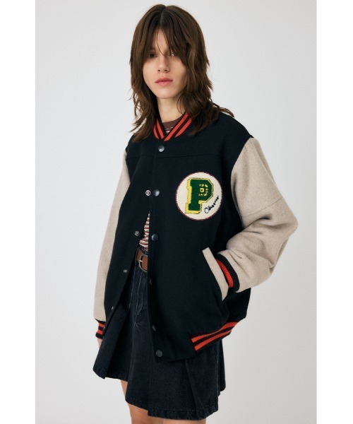 MOUSSY（マウジー）の「PERSON'S VARSITY ジャケット（ブルゾン・レディース・ブルー/ブラック・FREE）」の8枚目の写真