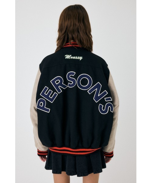 MOUSSY（マウジー）の「PERSON'S VARSITY ジャケット（ブルゾン・レディース・ブルー/ブラック・FREE）」の11枚目の写真