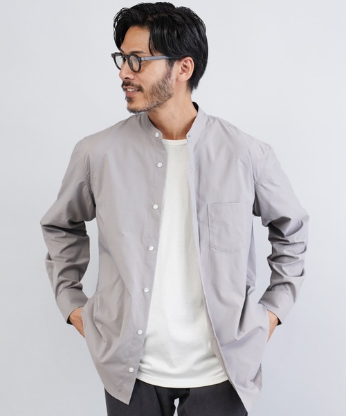 jiggys shop(ジギーズショップ)の「ストレッチブロードイージーケアバンドカラーシャツ(シャツ/ブラウス・メンズ・グレー/ブルー/ブラック/ホワイト・LARGE/SMALL/MEDIUM/X-LARGE)」の16枚目の写真