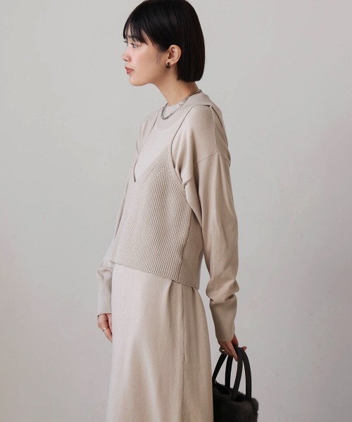 Bou jeloud ニットワンピース・パンツセット セール 50%OFF】ブージュルード Bou Jeloud サイドストライプ