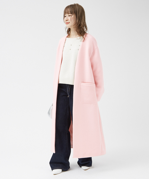 EMMA　ROUGE VIF（エマルージュヴィフ）の「【一部店舗限定】ビジューニットプルオーバー（ニット/セーター・レディース・チャコールグレー/アイボリー・フリー）」の18枚目の写真