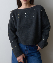 EMMA　ROUGE VIF | 【一部店舗限定】ビジューニットプルオーバー(ニット/セーター)