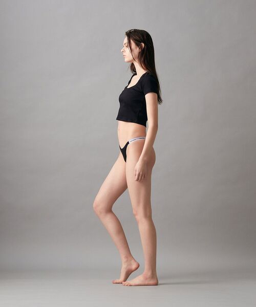 Calvin Klein(カルバン・クライン)の「ソング - MODERN LOGO WIT ディップストリングソング(ショーツ・レディース・ブラック・M/S/XS/L)」の4枚目の写真
