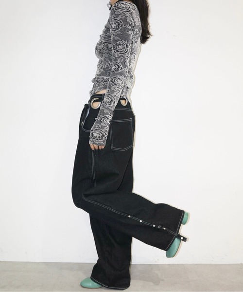 eyelet wide denim PT / ワイドハトメデニム（デニムパンツ