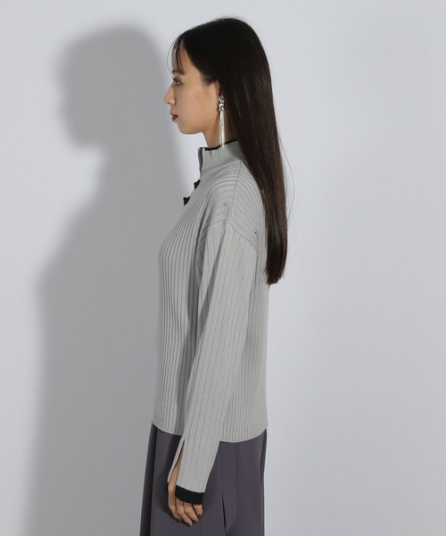 HARE（ハレ）の「チャイナハイショクタイトリブニット(HARE)（ニット/セーター・レディース・パープル/グレー/ブラック・FREE）」の22枚目の写真