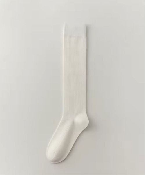 ammy.（エイミードット）の「【 ammy. / エイミードット 】 リブ ロングソックス（ソックス/靴下・レディース・ホワイト/レッド/ブラック/グレー/ダークブラウン・FREE）」の10枚目の写真