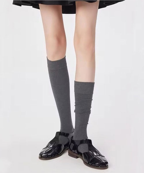 ammy.（エイミードット）の「【 ammy. / エイミードット 】 リブ ロングソックス（ソックス/靴下・レディース・ホワイト/レッド/ブラック/グレー/ダークブラウン・FREE）」の14枚目の写真