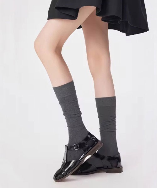 ammy.（エイミードット）の「【 ammy. / エイミードット 】 リブ ロングソックス（ソックス/靴下・レディース・ホワイト/レッド/ブラック/グレー/ダークブラウン・FREE）」の16枚目の写真