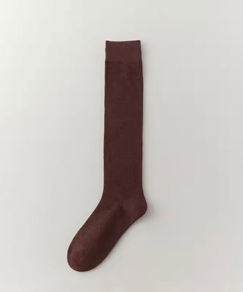 ammy.（エイミードット）の「【 ammy. / エイミードット 】 リブ ロングソックス（ソックス/靴下・レディース・ホワイト/レッド/ブラック/グレー/ダークブラウン・FREE）」の17枚目の写真