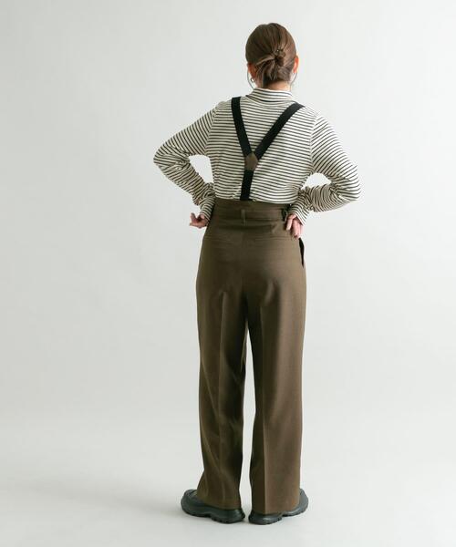 KBF（ケイビーエフ）の「ハイウエストサスペンダーパンツ（その他パンツ・レディース・チャコールグレー/ブラウン・36/38）」の10枚目の写真