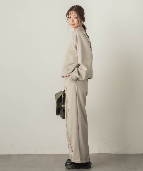 VICKY（ビッキー）の「裏起毛ラグランプルオーバー≪セットアップ対応/手洗い可能≫（スウェット・レディース・カーキ/ブラウン/ライトグレー・M）」の10枚目の写真