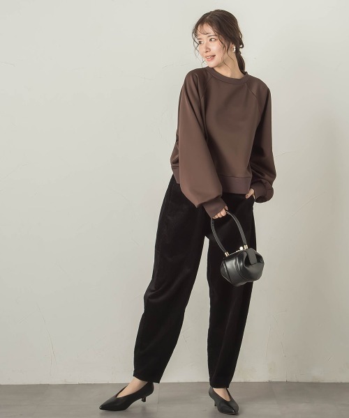 VICKY（ビッキー）の「裏起毛ラグランプルオーバー≪セットアップ対応/手洗い可能≫（スウェット・レディース・カーキ/ブラウン/ライトグレー・M）」の18枚目の写真