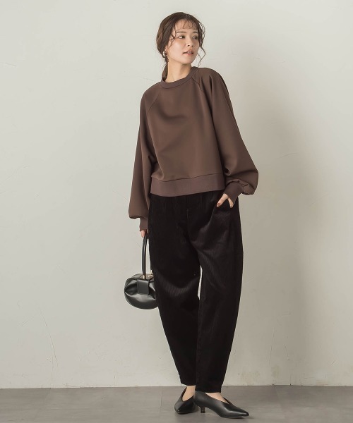 VICKY（ビッキー）の「裏起毛ラグランプルオーバー≪セットアップ対応/手洗い可能≫（スウェット・レディース・カーキ/ブラウン/ライトグレー・M）」の19枚目の写真