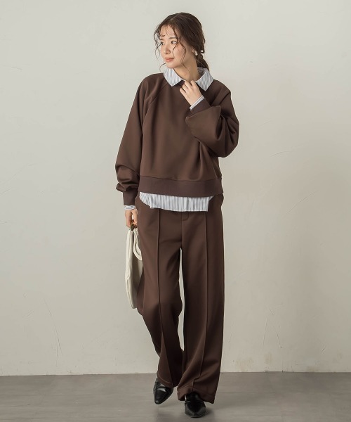 VICKY（ビッキー）の「裏起毛ラグランプルオーバー≪セットアップ対応/手洗い可能≫（スウェット・レディース・カーキ/ブラウン/ライトグレー・M）」の20枚目の写真