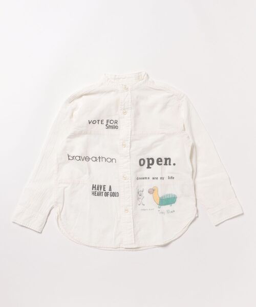 DENIM DUNGAREE(デニムダンガリー)の「Sheeting Remake Shirt(シャツ/ブラウス・キッズ・ホワイト・130)」の2枚目の写真