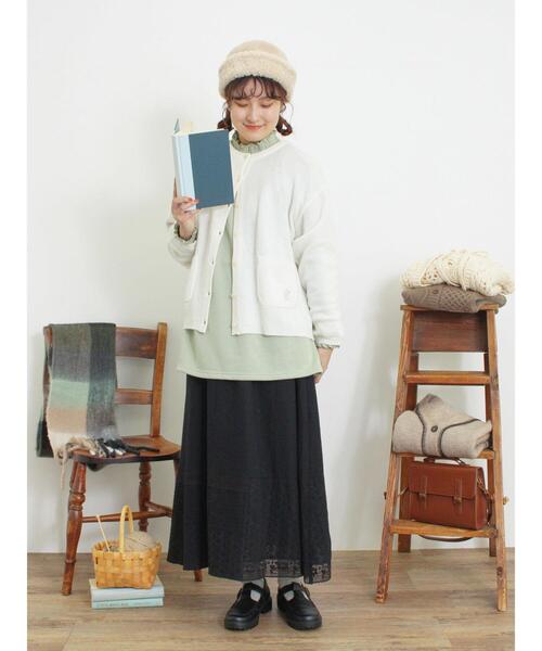 Samansa Mos2（サマンサ モスモス）の「裾パッチワークレーススカート（スカート・レディース・ブラック/モカ/オフホワイト・F）」の19枚目の写真