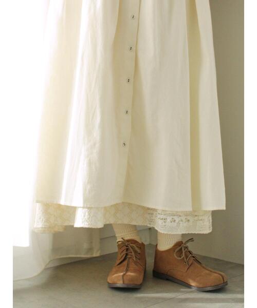 Samansa Mos2（サマンサ モスモス）の「裾パッチワークレーススカート（スカート・レディース・ブラック/モカ/オフホワイト・F）」の6枚目の写真