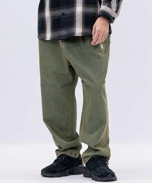 U.S. POLO ASSN.（ユーエスポロアッスン）の「【3】〔U.S.POLO ASSN.〕ワンタック ロゴ刺繍 デニム/ツイル ワイドパンツ（デニムパンツ・メンズ・ブルー/ブラック/サックスブルー/スミクロ/ベージュ/ワンウォッシュ/カーキ/オリーブ・MEDIUM/LARGE/X-LARGE）」の4枚目の写真