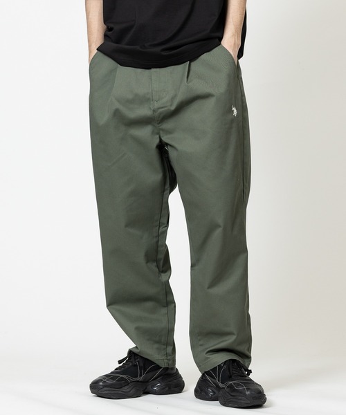 U.S. POLO ASSN.（ユーエスポロアッスン）の「【3】〔U.S.POLO ASSN.〕ワンタック ロゴ刺繍 デニム/ツイル ワイドパンツ（デニムパンツ・メンズ・ブルー/ブラック/サックスブルー/スミクロ/ベージュ/ワンウォッシュ/カーキ/オリーブ・MEDIUM/LARGE/X-LARGE）」の5枚目の写真