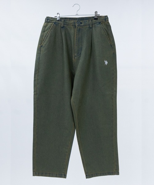 U.S. POLO ASSN.（ユーエスポロアッスン）の「【3】〔U.S.POLO ASSN.〕ワンタック ロゴ刺繍 デニム/ツイル ワイドパンツ（デニムパンツ・メンズ・ブルー/ブラック/サックスブルー/スミクロ/ベージュ/ワンウォッシュ/カーキ/オリーブ・MEDIUM/LARGE/X-LARGE）」の15枚目の写真