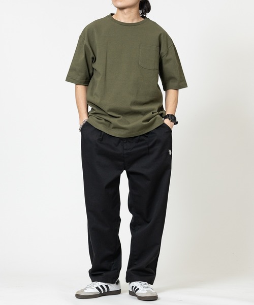 U.S. POLO ASSN.（ユーエスポロアッスン）の「【3】〔U.S.POLO ASSN.〕ワンタック ロゴ刺繍 デニム/ツイル ワイドパンツ（デニムパンツ・メンズ・ブルー/ブラック/サックスブルー/スミクロ/ベージュ/ワンウォッシュ/カーキ/オリーブ・MEDIUM/LARGE/X-LARGE）」の16枚目の写真