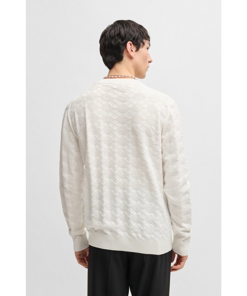 HUGO（ヒューゴ）の「コットンセーター トーナルアーガイルパターン（Tシャツ/カットソー・メンズ・ホワイト・XXL/XL/L/M/S）」の2枚目の写真