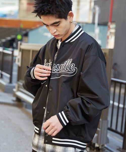 WEGO(ウィゴー)の「WEGO/ワッペンロゴスタジャン(スタジャン・メンズ・ダークグリーン/ブラック・LARGE/MEDIUM)」の21枚目の写真
