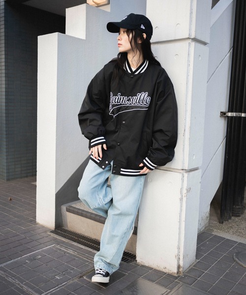 WEGO(ウィゴー)の「WEGO/ワッペンロゴスタジャン(スタジャン・メンズ・ダークグリーン/ブラック・LARGE/MEDIUM)」の8枚目の写真