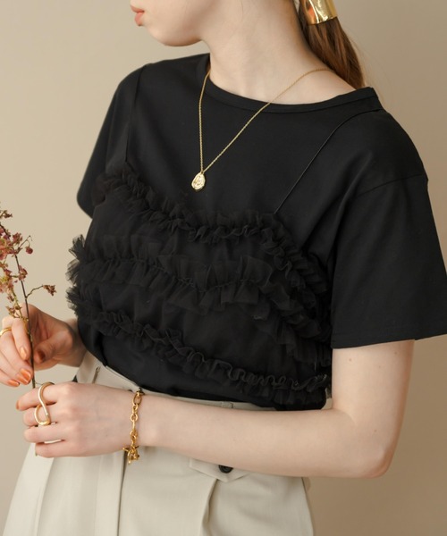 hinari（ヒナリ）の「チュールフリルビスチェ（その他トップス・レディース・アイボリー/ベージュ/ブラック・FREE）」の22枚目の写真