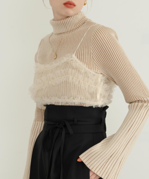 hinari（ヒナリ）の「チュールフリルビスチェ（その他トップス・レディース・アイボリー/ベージュ/ブラック・FREE）」の16枚目の写真