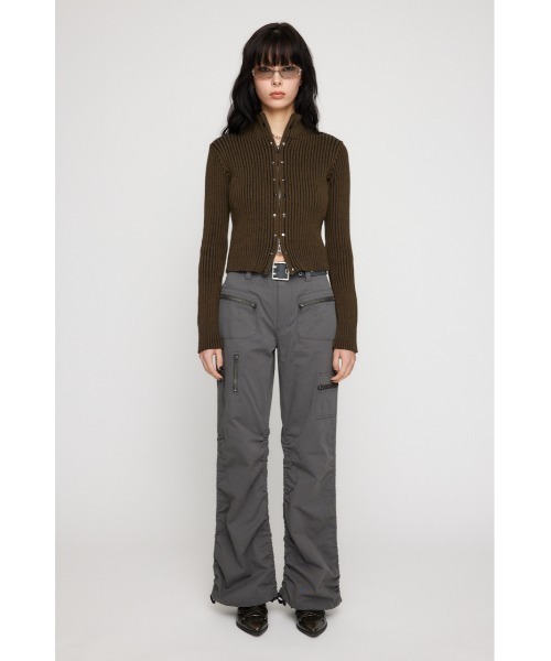LAGUA GEM(ラグアジェム)の「STUDS ZIP KNIT トップス(ニット/セーター・レディース・ベージュ/グレー/カーキ・FREE)」の21枚目の写真