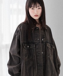 Heather(wU[)Denim Middle Jacket@320016(fjWPbg)