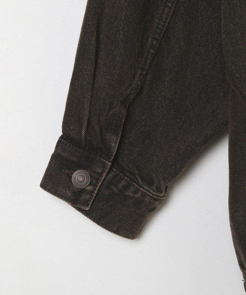 Heather（ヘザー）の「Denim Middle Jacket　320016（デニムジャケット・レディース・グレー/ブルー/ブラック/グレー系/ブラウン/ダークグレー・FREE）」の10枚目の写真