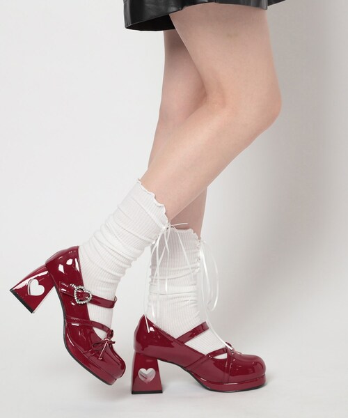 cs T&P（シーエスティーアンドピー）の「厚底ハートヒールストラップパンプス（パンプス・レディース・ブルー系1/アイボリー系1/グレー系1/ブラック系1/レッド系3・S/M/L/LL）」の19枚目の写真