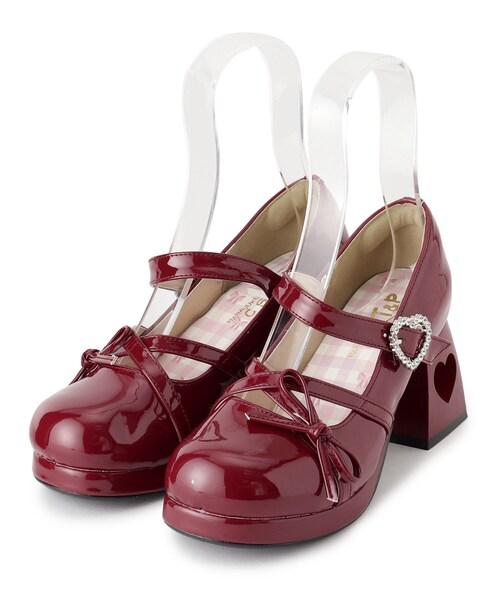 cs T&P（シーエスティーアンドピー）の「厚底ハートヒールストラップパンプス（パンプス・レディース・ブルー系1/アイボリー系1/グレー系1/ブラック系1/レッド系3・S/M/L/LL）」の9枚目の写真