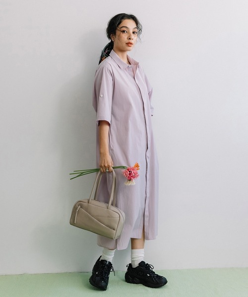 Beau're（ヴュレ）の「BEAURE ヴュレ カウレザー スラントポケット ボストン（ボストンバッグ・レディース・グレイッシュベージュ/モスグリーン/ブラック/ブラウン・FREE）」の13枚目の写真