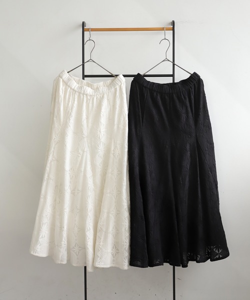 antiqua(アンティカ)の「レースフレアスカート(スカート・レディース・ホワイト/ブラック・ONESIZE)」の11枚目の写真