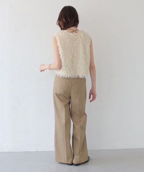 CLEIO（クレイオ）の「【CLEIO】フェザーフリンジベスト FEATHER FRINGE VEST/980-13602（Tシャツ/カットソー・レディース・アイボリー/ブラック・FREE）」の17枚目の写真