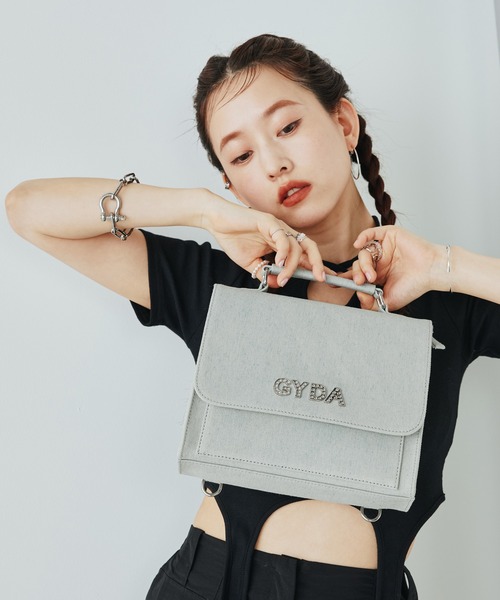 GYDA(ジェイダ) 3WAYミニリュック GY-B296 ラインストーンロゴ（バック