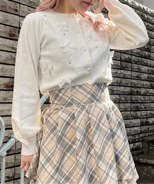 レースリボンカーディガン（カーディガン/ボレロ）｜abc une face（アーベーセーアンフェイス）