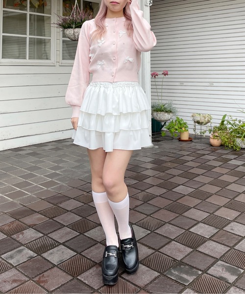 レースリボンカーディガン（カーディガン/ボレロ）｜abc une face（アーベーセーアンフェイス）