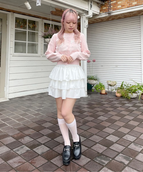 レースリボンカーディガン（カーディガン/ボレロ）｜abc une face（アーベーセーアンフェイス）