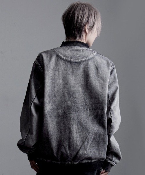 SILVER BULLET(シルバーバレット)の「『CavariA/キャバリア』カットデニムMA-1(MA-1・メンズ・ブルー/ブラック・L/M)」の5枚目の写真