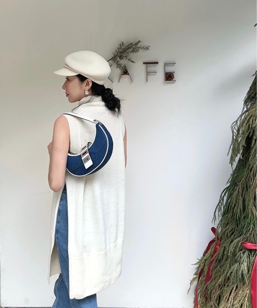 MMCHOKK(エムエムチョック)の「MMCHOKK 女包 Banana Bag バナナバッグ(ショルダーバッグ・レディース・ホワイト/ブルー/ブラック・FREE)」の13枚目の写真