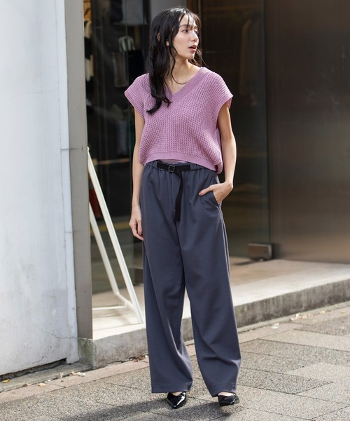 Munich(ミューニック)の「ブークレーダンボールイージーパンツ(その他パンツ・レディース・ブラック/グレイッシュブルー/ダークグレー・XS/S/M)」の7枚目の写真