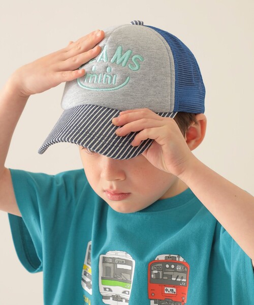BEAMS mini(ビームスミニ)の「スマイル メッシュ. CAP 2025SS(90~150cm)(キャップ・キッズ・ブルー/レッド/ピンク/ベージュ・ONE SIZE)」の2枚目の写真