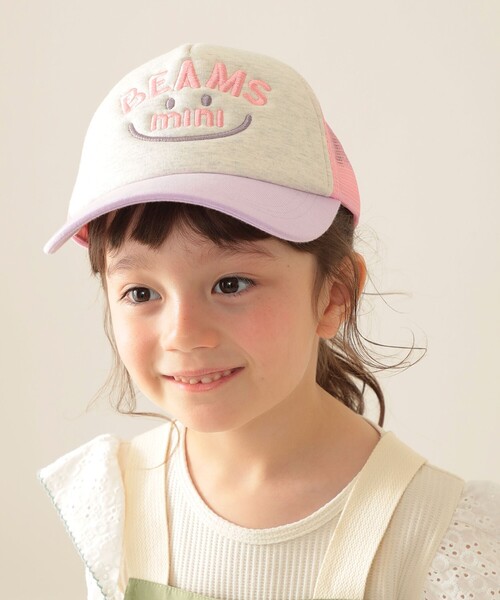 BEAMS mini(ビームスミニ)の「スマイル メッシュ. CAP 2025SS(90~150cm)(キャップ・キッズ・ブルー/レッド/ピンク/ベージュ・ONE SIZE)」の13枚目の写真