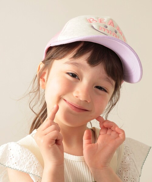 BEAMS mini(ビームスミニ)の「スマイル メッシュ. CAP 2025SS(90~150cm)(キャップ・キッズ・ブルー/レッド/ピンク/ベージュ・ONE SIZE)」の14枚目の写真